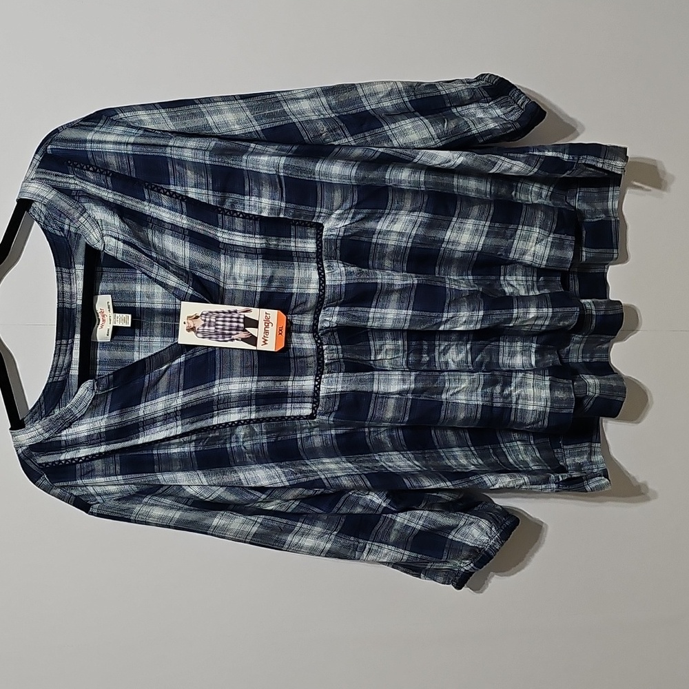 XXL Wrangler Plaid Blouse - Picture 3 of 10